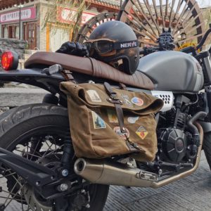 Retro-Motorradtasche für Männer aus wasserfestem Wachstuch Vintage-Motorradtasche Vintage-Objekt a7796c561c033735a2eb6c: Grau|Kamel|Khaki 