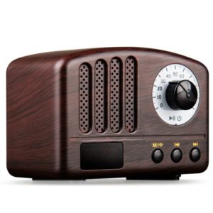 Mini-Bluetooth-Lautsprecher Radio im Vintage-Stil Oldtimer-Radio Vintage-Objekt a7796c561c033735a2eb6c: Holz|Rosa