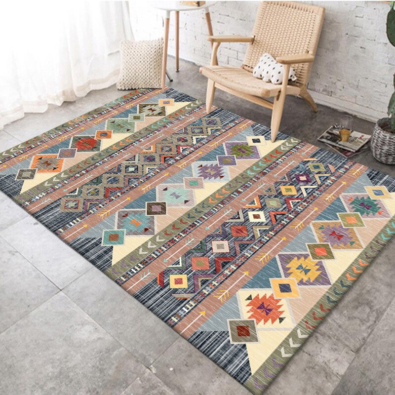 Ethnoteppich im 80er-Jahre-Stil Vintage-Teppich Vintage-Objekt 87aa0330980ddad2f9e66f: 100cm x 150cm|120cm x 160cm|40cm x 120cm|40cm x 60cm|50cm x 80cm|80cm x 120cm