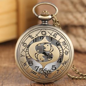 Zwickeluhr mit Schütze-Sternzeichen Klassische Uhr Vintage-Uhr Zwickeluhr Epaisseur: 1,4CM